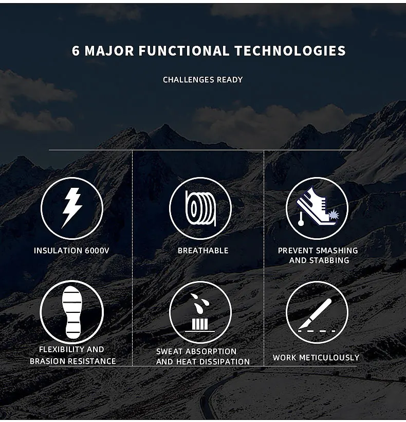 Men's Safety Shoes Light Insulation Anti Smashing Steel Toe Flying Woven Surface Safety Shoes Kailaf Midsole Anti Stab Work Shoe