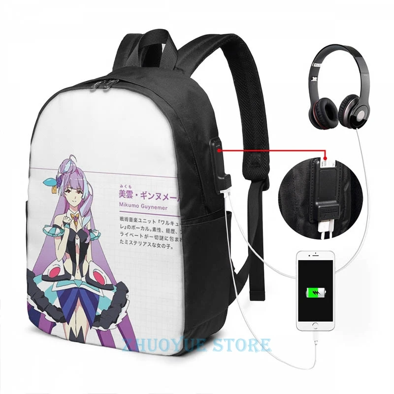 Funny Graphic Print Macross Delta Mikumo Guynemer Usb Charge Backpack Men School Bags Women Bag Travel Laptop Bag Backpacks Aliexpress