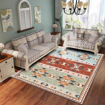 

All match vintage Bohemia style living room printed rug, retro Kilim big size home decoration floor mat