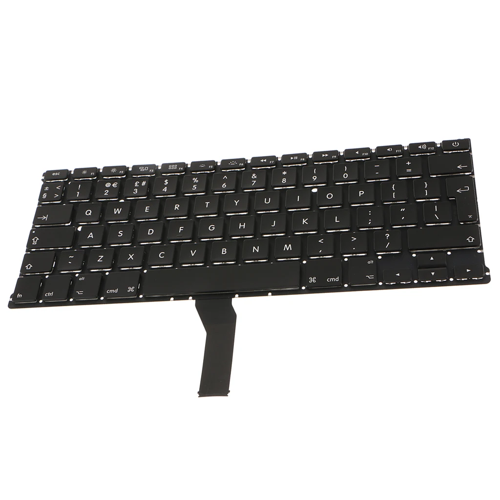 Laptop Notebook Keyboard UK Version Fits for Apple MacBook Air 13Inch A1466 A1369 - Black