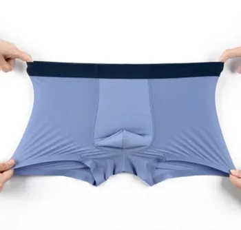 

wholesale low price 10pcs/lot men's Sexy Ice silk comfortable breathable boxers high-end underwear 11.5ff