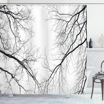 

Forest Shower Curtain Spooky Sky Branch Ghost Scary Waterproof Polyester Durable Shower Curtain For Bathroom Shower