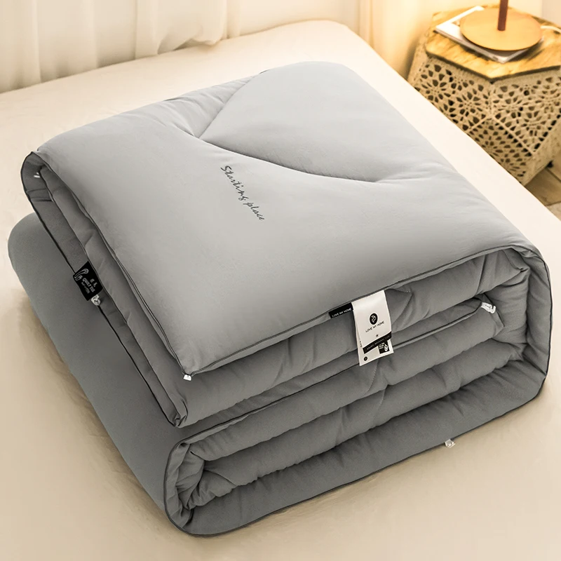 

Multicolor Choose Soft Quilt Blanket King Queen Twin Size Superfine Fiber Down Quilt High Quality Winter Comforter Filler CF2