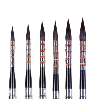 

872 High Quality Squirrel Hair Wooden Handle Pockect Travel Brush Paint Art Painting Brushes Watercolor Brush for drawing