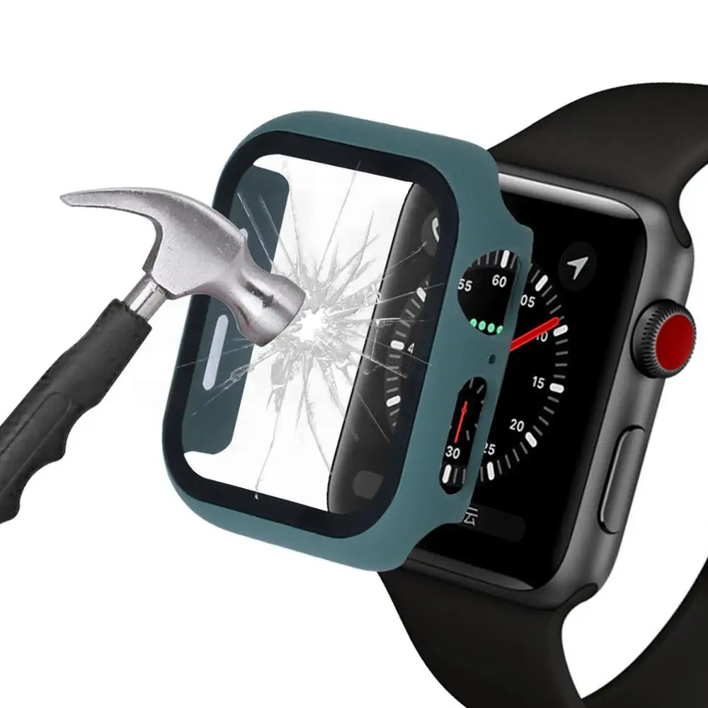 Полное покрытие для Apple Watch series 5 4 3 2 1 матовый пластиковый бампер жесткий чехол