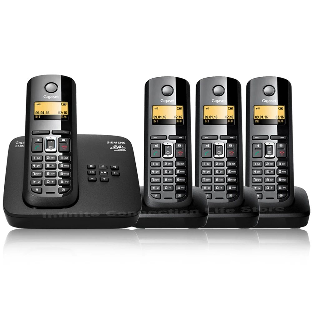 

Fixed Wireless Telephone ECO low radiation With digital Answer machine Handfree call ID Screen keyboard backlight Cordless phone