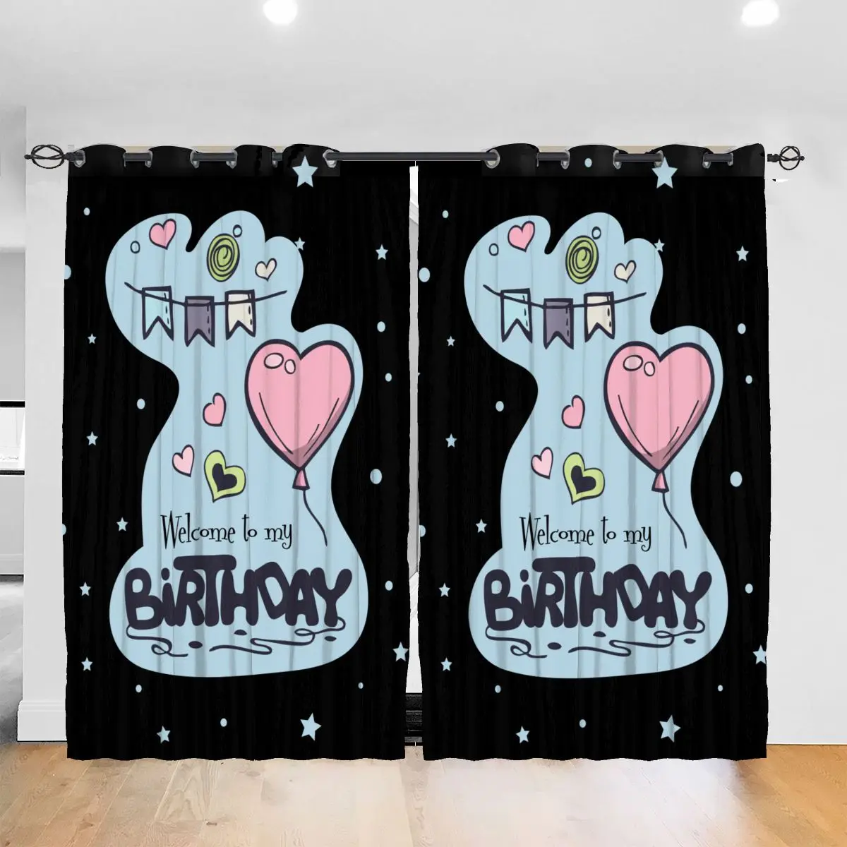 

Living Room Sun Block Curtain Woohoo You Are 10 Happy 10th Birthday Light Shading Bedroom Blackout Window Curtains 52x72In