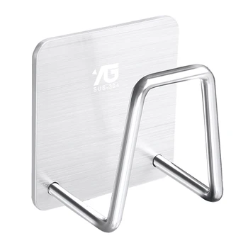 

54*54*30mm Sucker Kitchen Sink Sponge Rack Hook Home Support Bathroom Towel Soap Rack Stainless Steel Sponge Storage Hook