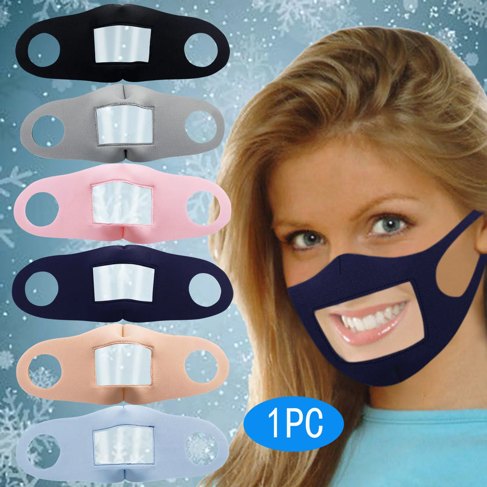

MÃ¡scara facial Protection du visage Adult Space Cotton Pure Color Lip Language Mask Bandage Transparent mask Solid Mask 2021