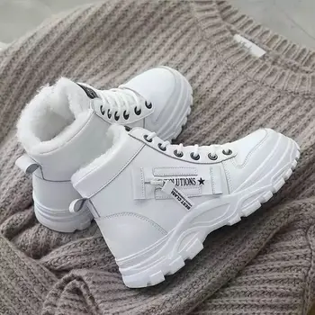 

Women Winter Snow Boots 2020 New Fashion Style High-top Shoes Casual Woman Waterproof Warm Woman Female High Quality White Black