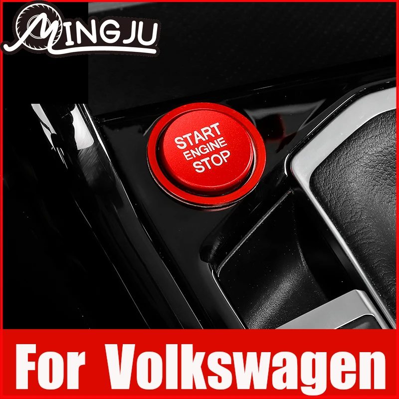 

Car Engine Start Stop Button Ring Ignition Cover Trim For VW Golf 7 MK7 VII GTI R Tiguan Jetta CC Arteon Passat B8 Touareg T-roc