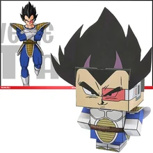 No-glue Dragon Ball Vegeta Складная резка Милая 3D бумажная модель бумажное ремесло Аниме Фигурка DIY Cubee дети взрослые ремесло игрушки CS-049