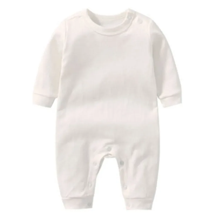 High Quality Solid Color Newborn Baby Romper Black White Red Long Sleeve Baby Clothes Jumpsuit