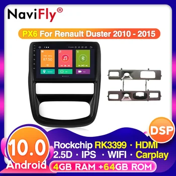 

NaviFly IPS DSP For Renault Duster 1 2010 - 2015 For Nissan terrano 2014 - 2020 car multimedia radio cassette russia menu