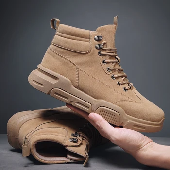 

Men's casual shoes Winter shoes men High quality fashion black shoes High canvas shoes men Non-slip wear shoes for men Platform