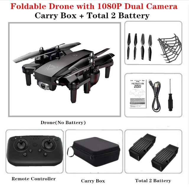 Black 1080P 2B Bag 4K L103 радиоуправляемые вертолеты камера Wifi Fpv Дрон Gps Дрон удержание высоты 2,4g оптическое положение потока Дрон камера радиоуправляемые игрушки для детей - Цвет: Black 1080P 2B Bag