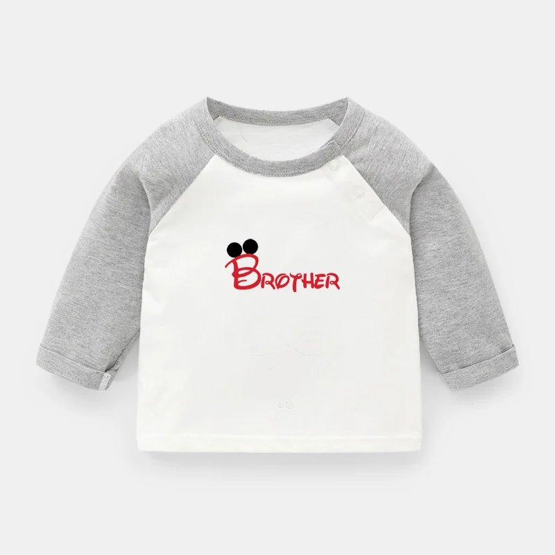Милая Детская футболка с длинными рукавами и принтом брат сестра От 1 до 2 лет для