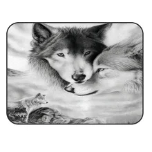 CHARMHOME мягкий ковер Противоскользящий ковер волк любовь черный и белый ковер для гостиной коврик для спальни украшения дома аксессуары