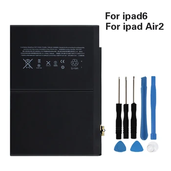 

7840mAh A1547 Battery For Apple iPad 6 Air 2 A1566 A1567 High Capacity Lithium Polymer Bateria + Free Tools