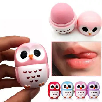 

Cartoon Owl Smooth Moisturizing Nourishing Natural Plant Sphere Lady Lip Balm Anti-Cracking Lip Balm Moisturizing Chapped Lips