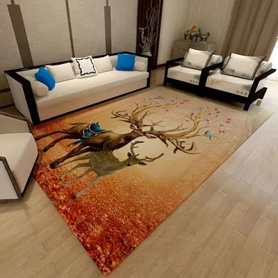 

Rustic style Bedroom study Rectangular Big size Floor Mat Carpet 3D Leaf Pattern Large Area Carpets For Living Room Soft Rugs