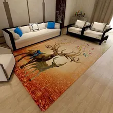 Деревенский Стиль Спальня Кабинет прямоугольный большой размер Ковер 3D лист шаблон большой ковер для гостиной мягкие коврики