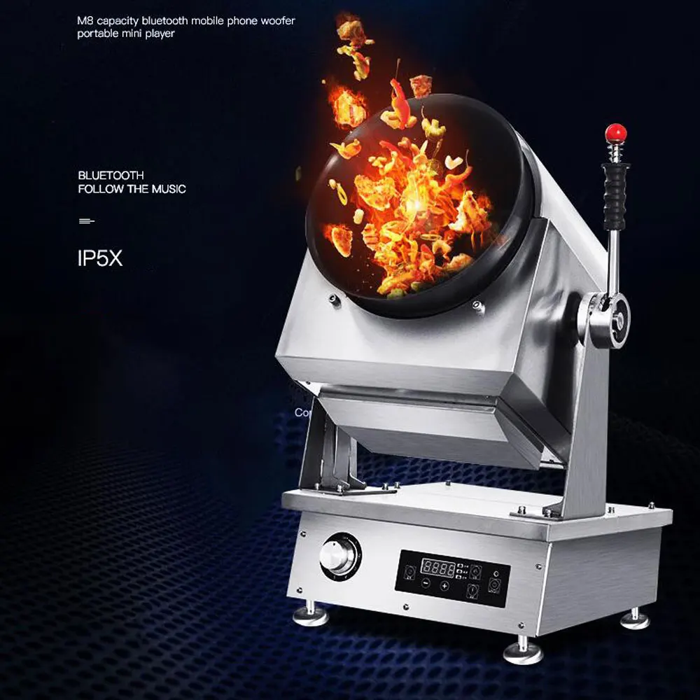 Commercial Automatic Drum Cooking Machine Intelligent Wok Cooking Robot Fried Rice Dishes Machine Gas or Electric Stir Cooker 3