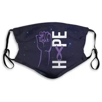 

Pancreatic Cancer Awareness Flag Mouth Cover Mask with PM2.5 Filters 5 Layers of Protection for Men Women Black