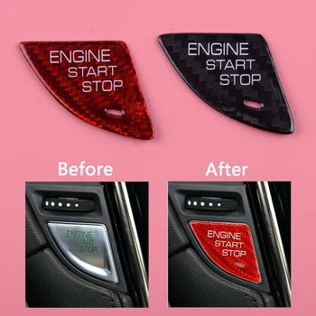 

beler Carbon Fiber Style Engine Start Button Cover Cap Trim Fit For Cadillac ATS 2013 2014 2015 2016 2017 2018 2019