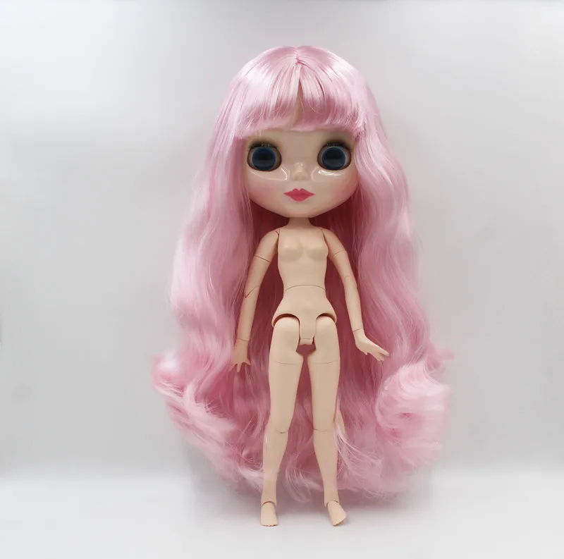 Free Shipping big discount RBL-803J DIY Nude Blyth doll birthday gift for girl 4color big eye doll with beautiful Hair cute toy