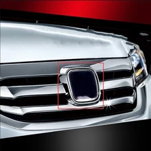 Цветная красная эмблема H, значок для Honda Fit Civic Accord Odyssey Spirior City Jade, автомобильный Стайлинг, средняя решетка багажника, металлическая наклейка