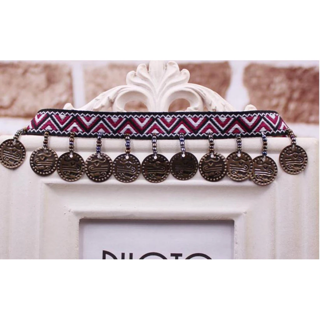 Copper Beaded Tassel Lace Trim Bohemian Ribbon Fringe Trim For Sewing
