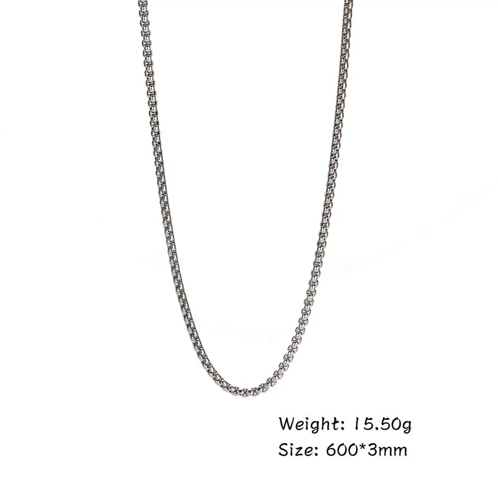 600mm 3mm My shape Box Chain 316L нержавеющая сталь застежка Лобстер удлинитель подходит для ожерелья и браслетов ювелирные изделия 2 2,5 3 3,4 3,9 мм на выбор - Окраска металла: 600mm 3mm