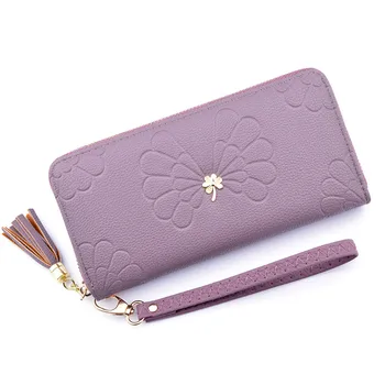 

Women Wallet Long Clutch Fashion Tassel Zipper Money Bag Big Capacity Coin Purse Card Holder Phone Wallet Ladies Purses