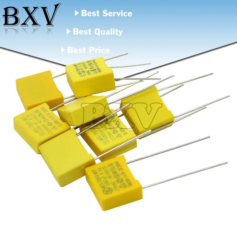 20PCS X2 Safety Capacitor 10mm 275VAC 275V 0.01UF 0.022UF 0.033UF 0.047UF 0.1UF 0.15UF 0.22UF 0.33UF 0.47UF Polypropylene Film