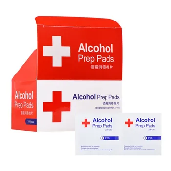 

New 100pcs/BOX Alcohol Wipes Medical Swab Household First Aid Antibacterial Pads