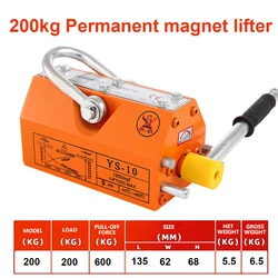 Suporte magnético permanente 600kg 1t 400t, levantamento poderoso 2 toneladas magnético 3, suporte para guindaste com ventosa, ímã permanente