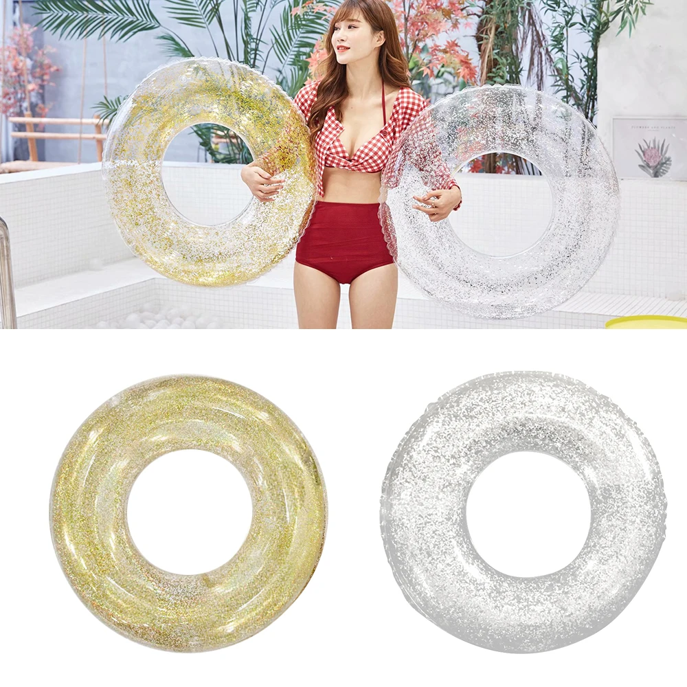 

Sequin pool float inflatable Swimming Pool cystal shiny Swim Ring 70cm 90cm Adult pool tube circle for swimming pool toys