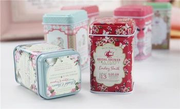 

6pc/lot Vintage Flower Lipstick Box Small Tin Box Delicate Macaron Flower Tea Container Mini Pill Sundries ToothPick Box