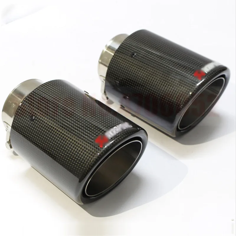 1 шт. автомобильный Стайлинг Глянцевая нержавеющая сталь для AK Akrapovic глушитель Концевая труба выхлопной трубы глушитель для универсальных углеродных выхлопных наконечников