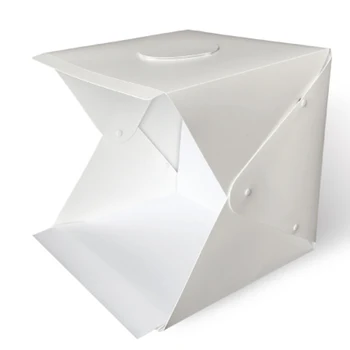 

2 LED Folding Lightbox 40*40 Portable Photography Photo Studio Softbox Adjustable Brightness Light Box For DSLR Camera