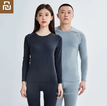 

Youpin Easy coffee yarn warm sports underwear Men woman soft clothing Autumn winter Tights thermal underwear sets Long Johns
