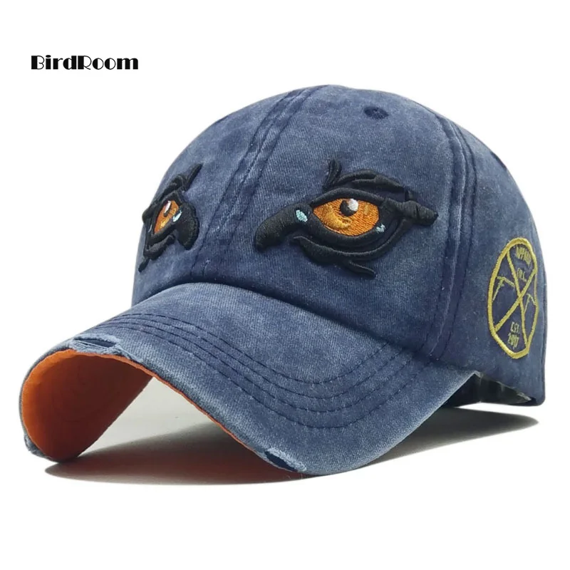 

Personality Baseball Cap Whimsy Eyes Pattern Embroidered Hats for Women Cotton Hip Hop Summer Sun Visor Adjustable Snapback Caps