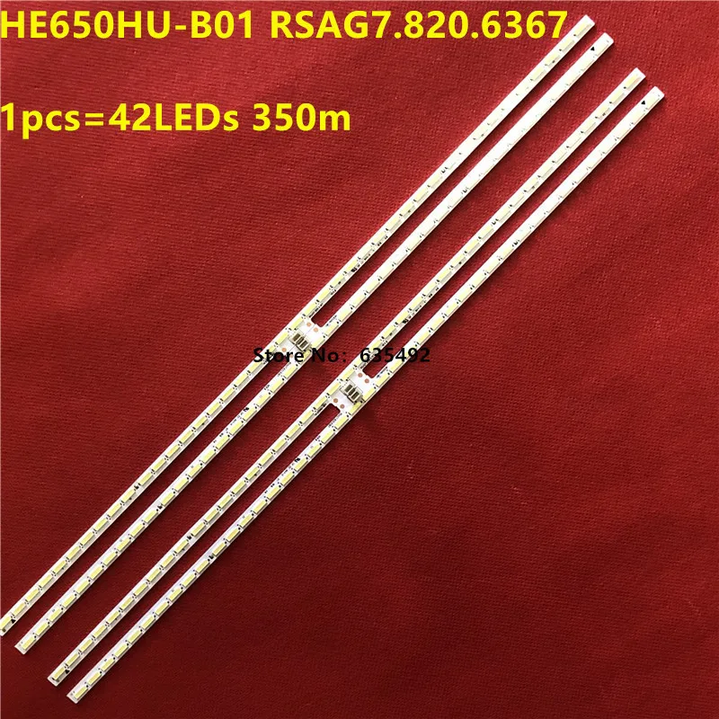 Hisense GT-1146680-A HE650HU-B01 RSAG7.820.6367 LED65EC660US LED65K5500U H65M5500 HE65K5510UWTS용 4개 LED 백라이트 스트립