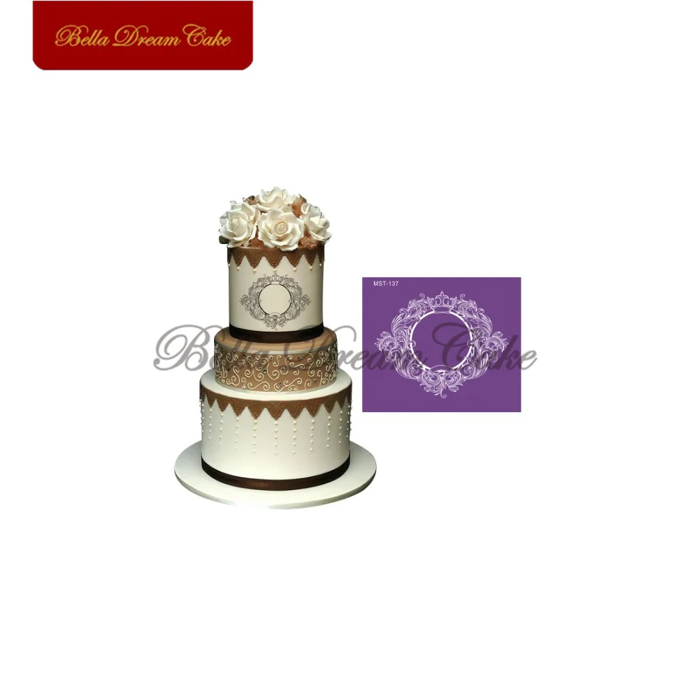 

Retro Relief Frame Design Mesh Stencils Cake Stencil Fondant Cake Mold Sugarcraft Cake Mould Cake Decorating Tool Bakeware