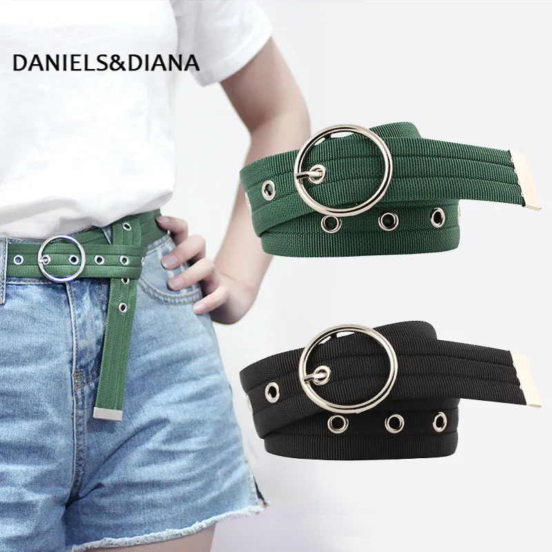 

top Belt Punk Harajuku Strap Exaggerated Big Round Buckle Gold for Women Dress Clothes Adjustable Belt Simple Design Belt