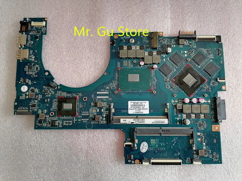 Материнская плата для ноутбука hp 17 AB 17T материнская DAG37AMB8D0 857390 601 960M 2 Гб процессор