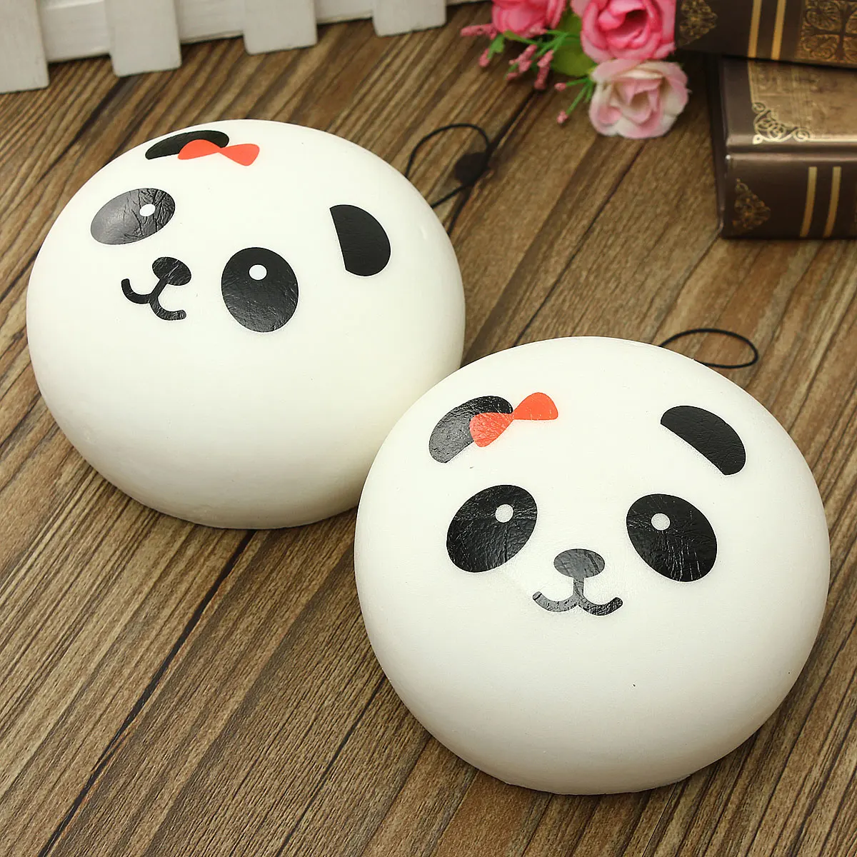 10 см Kawaii Jumbo мягкий чехол с пандой и булочками Чехол для мобильного телефона с милым животным пандой Шарм случайный узор
