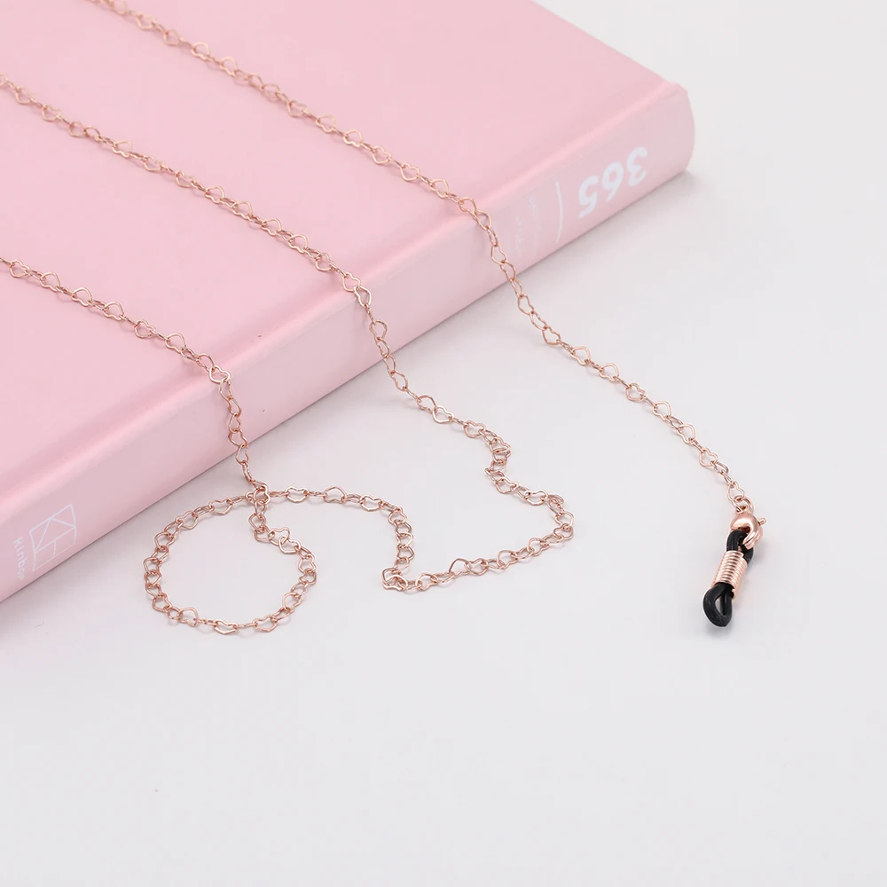 Eueavan 10pcs Women Gold Rose Gold Silver Heart Sunglasses Reading Glasses Chain Lanyard Eyeglasses Cord Strap Rope Wholesale
