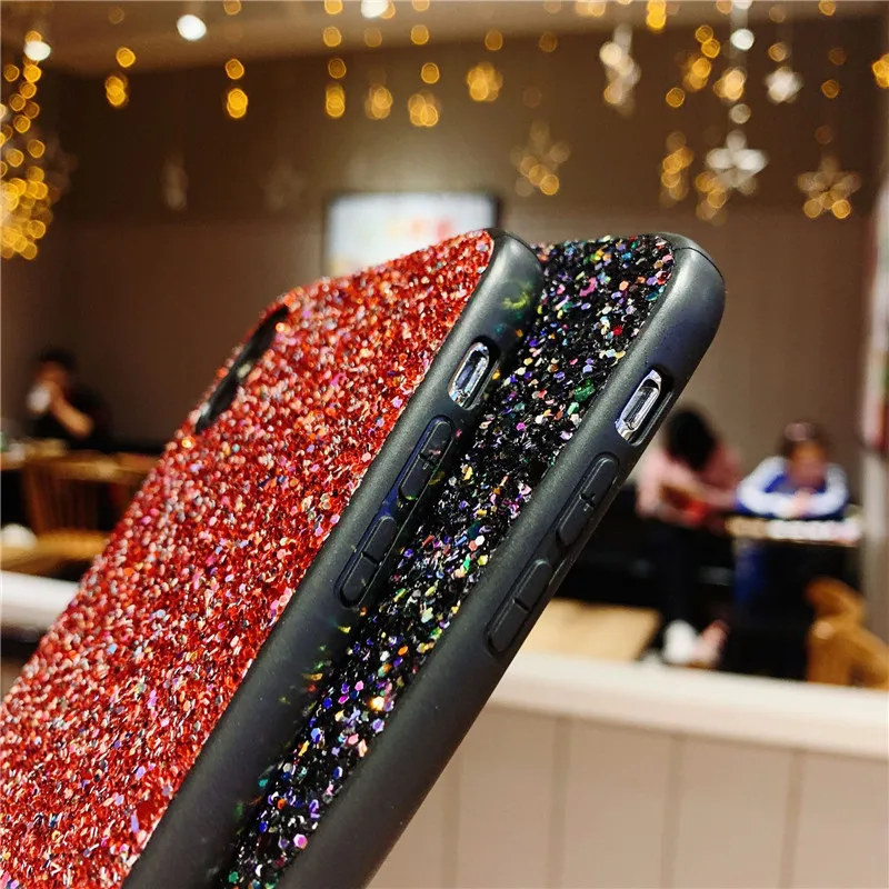 С сияющими блестками и пайетками чехол для телефона для samsung Galaxy S10 S9 S8 плюс S10e A7 A750 чехол A9 A8 плюс